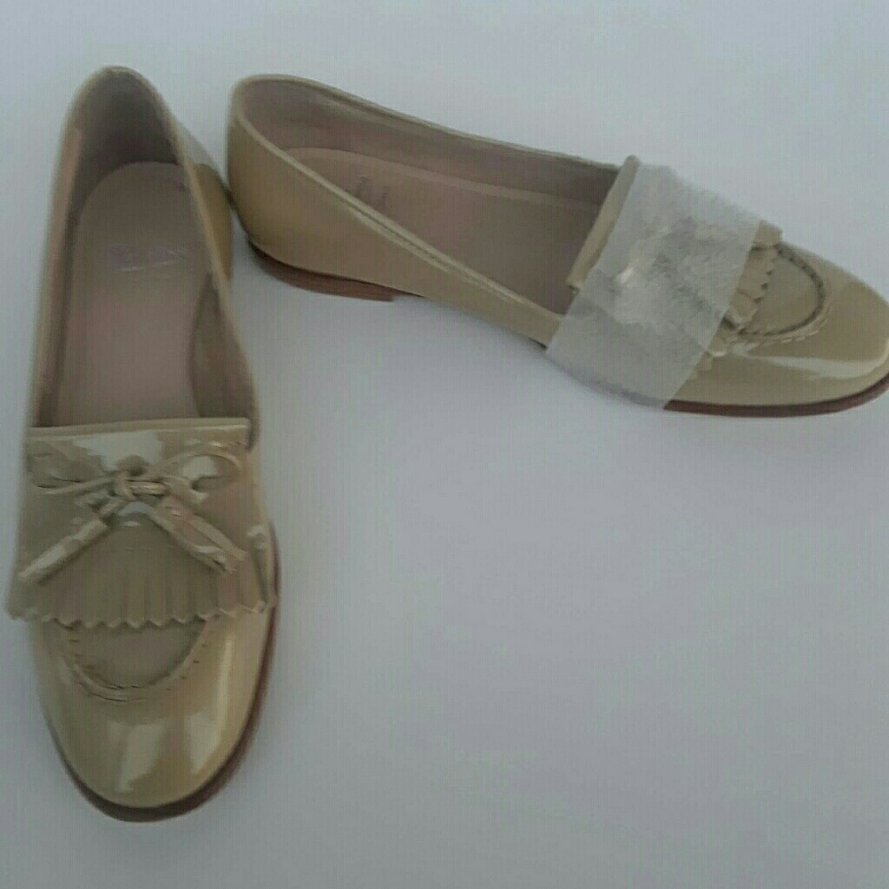 PARABOOT ALTEA TAUPE PATENT LEATHER LOAFERS